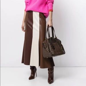 *SOLD* LOUIS VUITTON Verona MM  Damier Ebene Shoulder Bag, BROWN RED AUTHENTIC